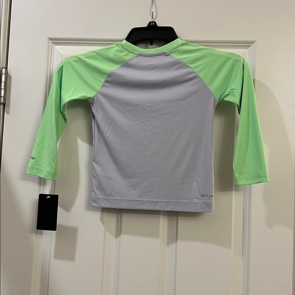 Hurley Kids Rashguard - Gray and Light Green - Picture 4 of 7